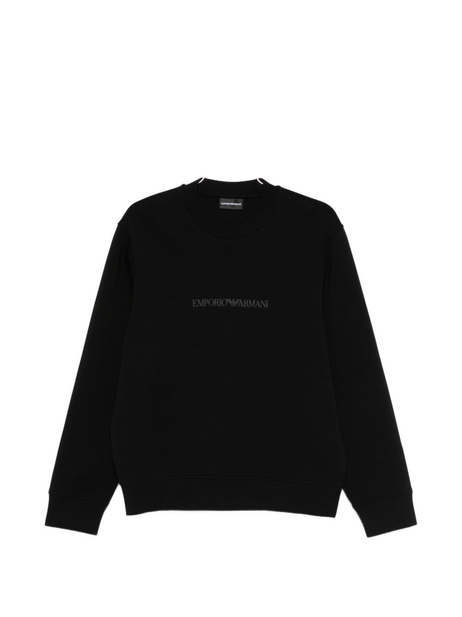 Emporio Armani Logo Cotton Sweatshirt For Men Front Logo Luxury Everyday Comfort