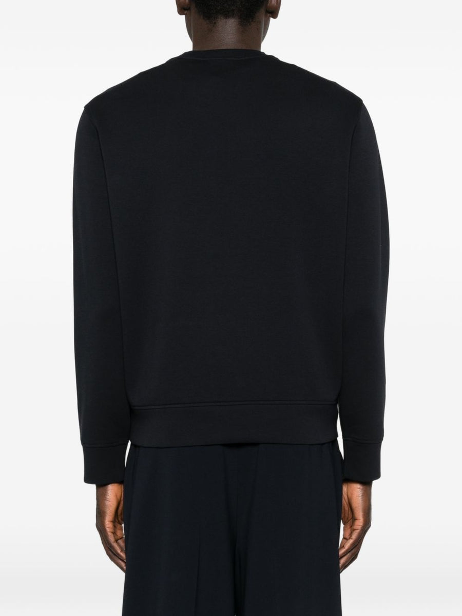 Emporio Armani Logo Cotton Sweatshirt for Men Navy Premium Comfort Classic Logo Details Everyday Luxury