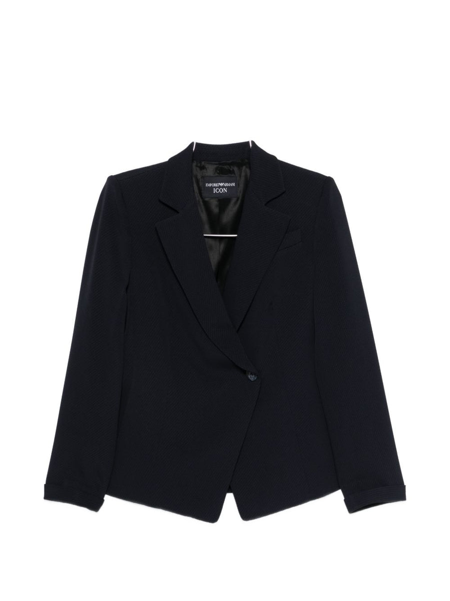 Emporio Armani Double Breasted Navy Blazer For Women Tailored Luxury Versatile Work To Event