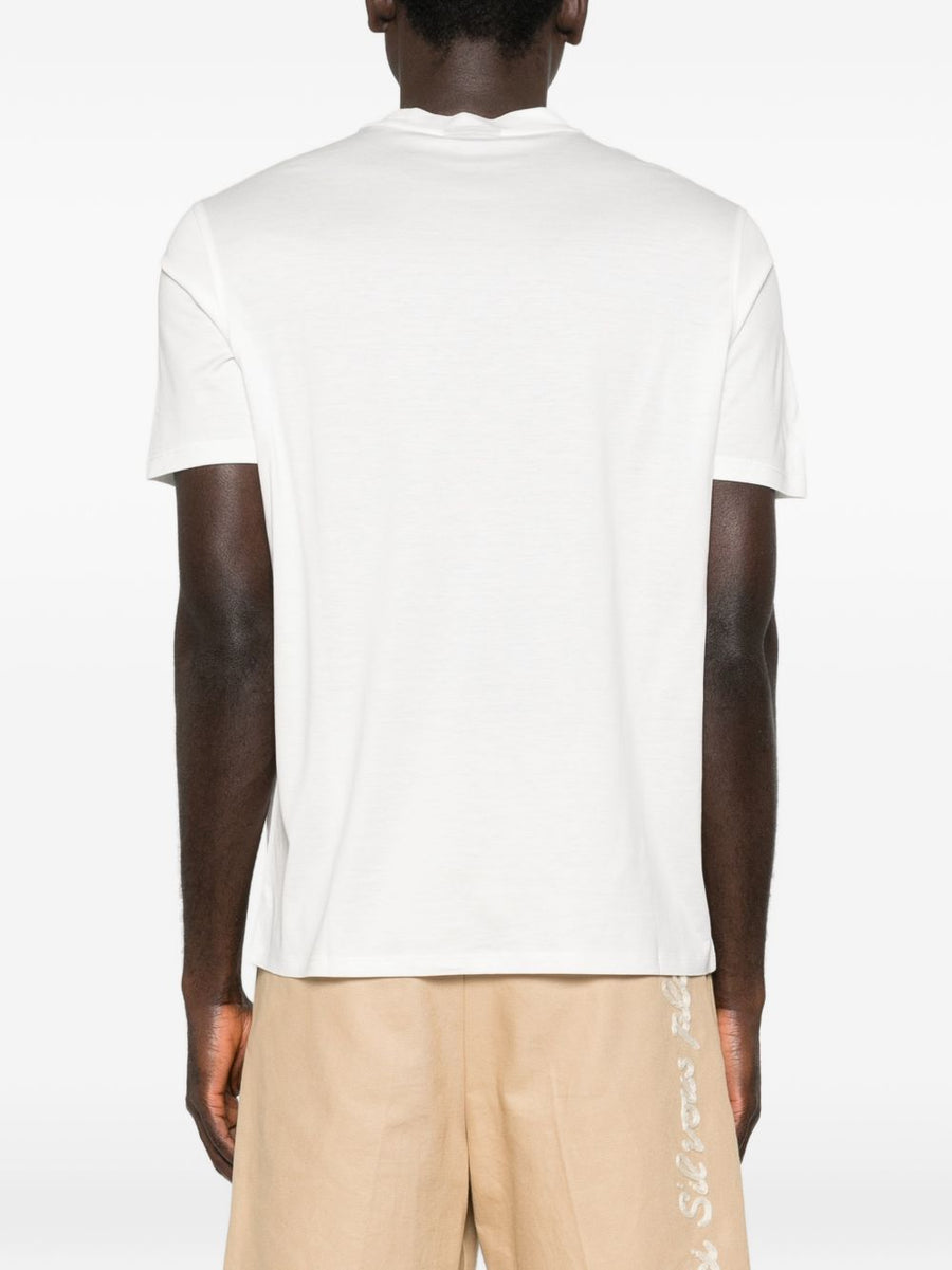 Emporio Armani Logo T Shirt For Men Luxurious Soft Lyocell Cotton Blend Versatile Everyday Wear