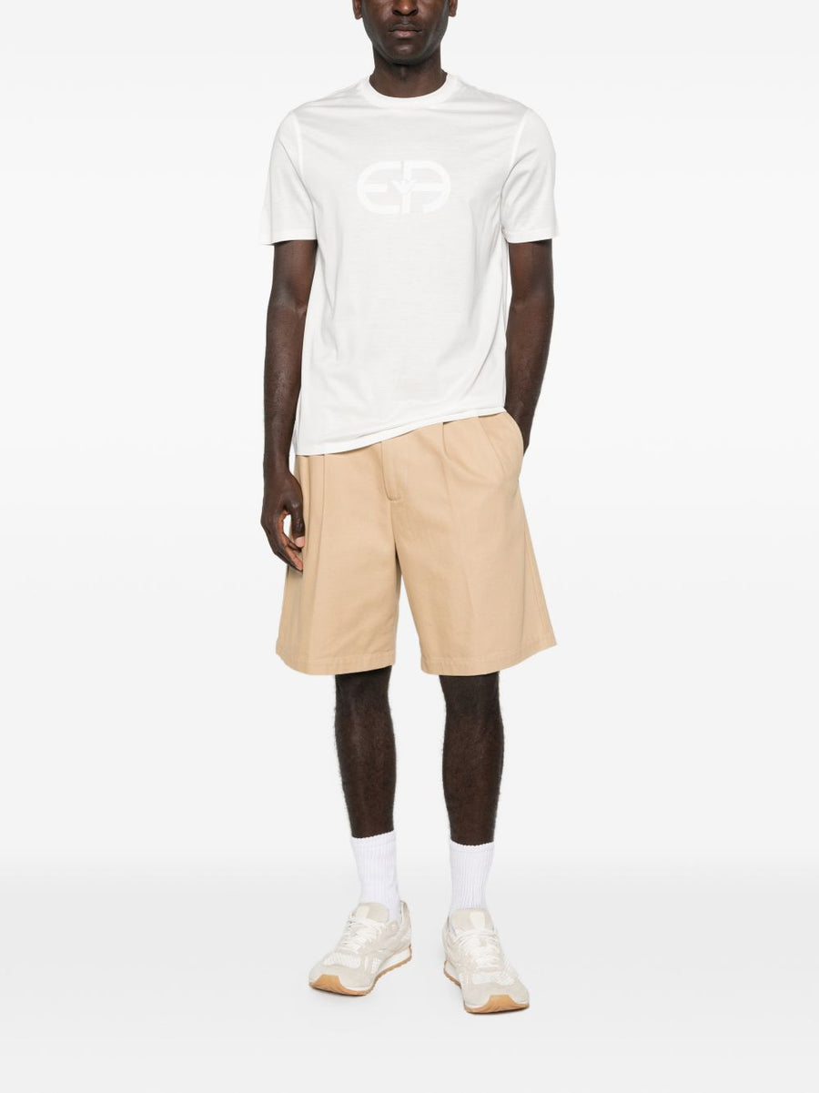 Emporio Armani Logo T Shirt For Men Luxurious Soft Lyocell Cotton Blend Versatile Everyday Wear