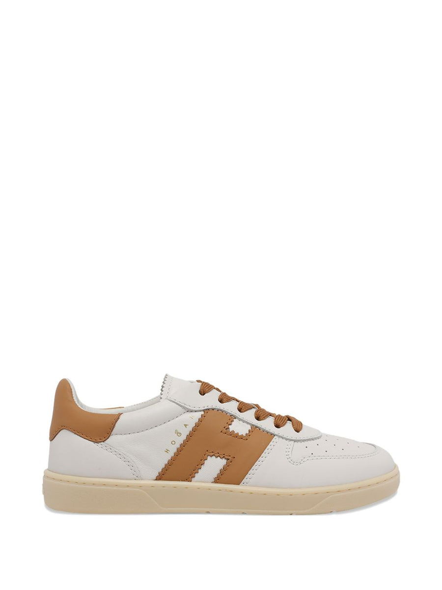Hogan Calf Leather Sneakers For Women With White Laces Luxury All Season Wear Premium Comfort