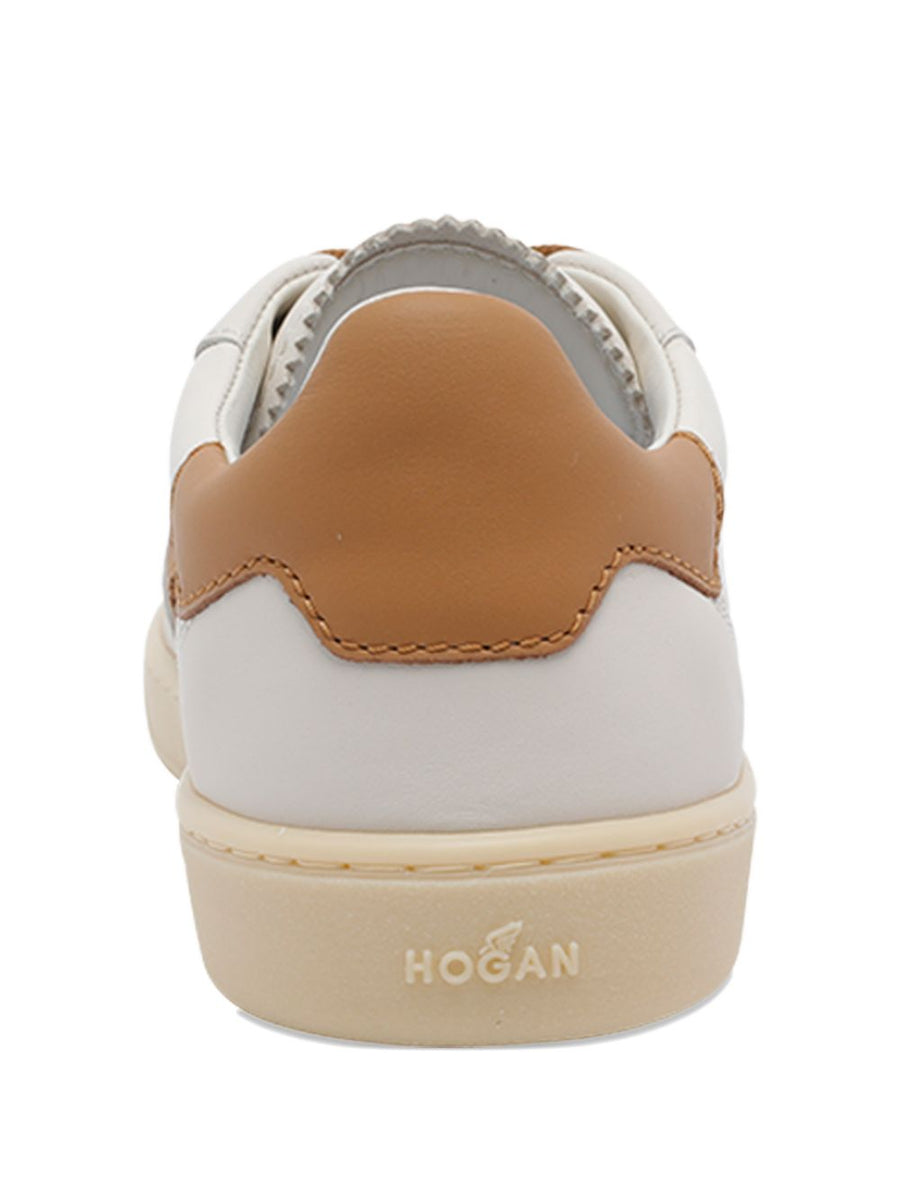 Hogan Calf Leather Sneakers For Women With White Laces Luxury All Season Wear Premium Comfort