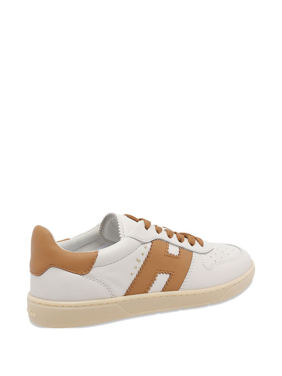 Hogan Calf Leather Sneakers For Women With White Laces Luxury All Season Wear Premium Comfort