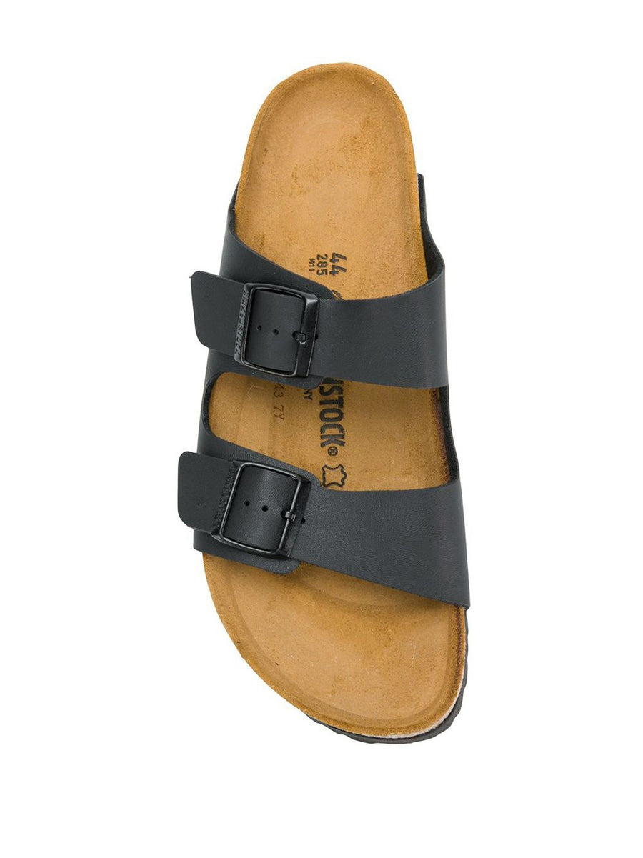 Birkenstock Arizona Leather Sandals Black EU Narrow Fit For Men