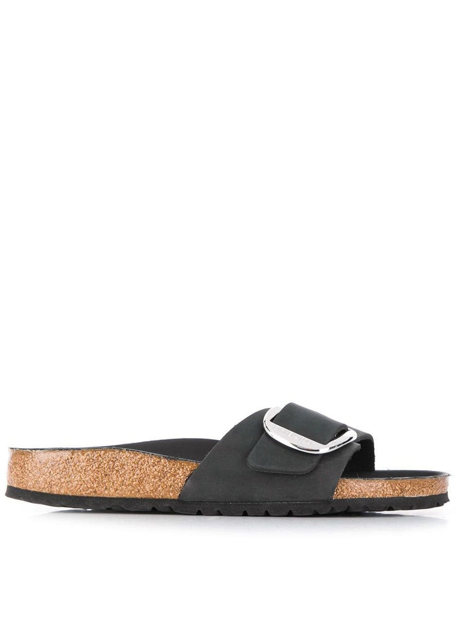 Birkenstock Madrid Big Buckle Black Calf Leather Sandals