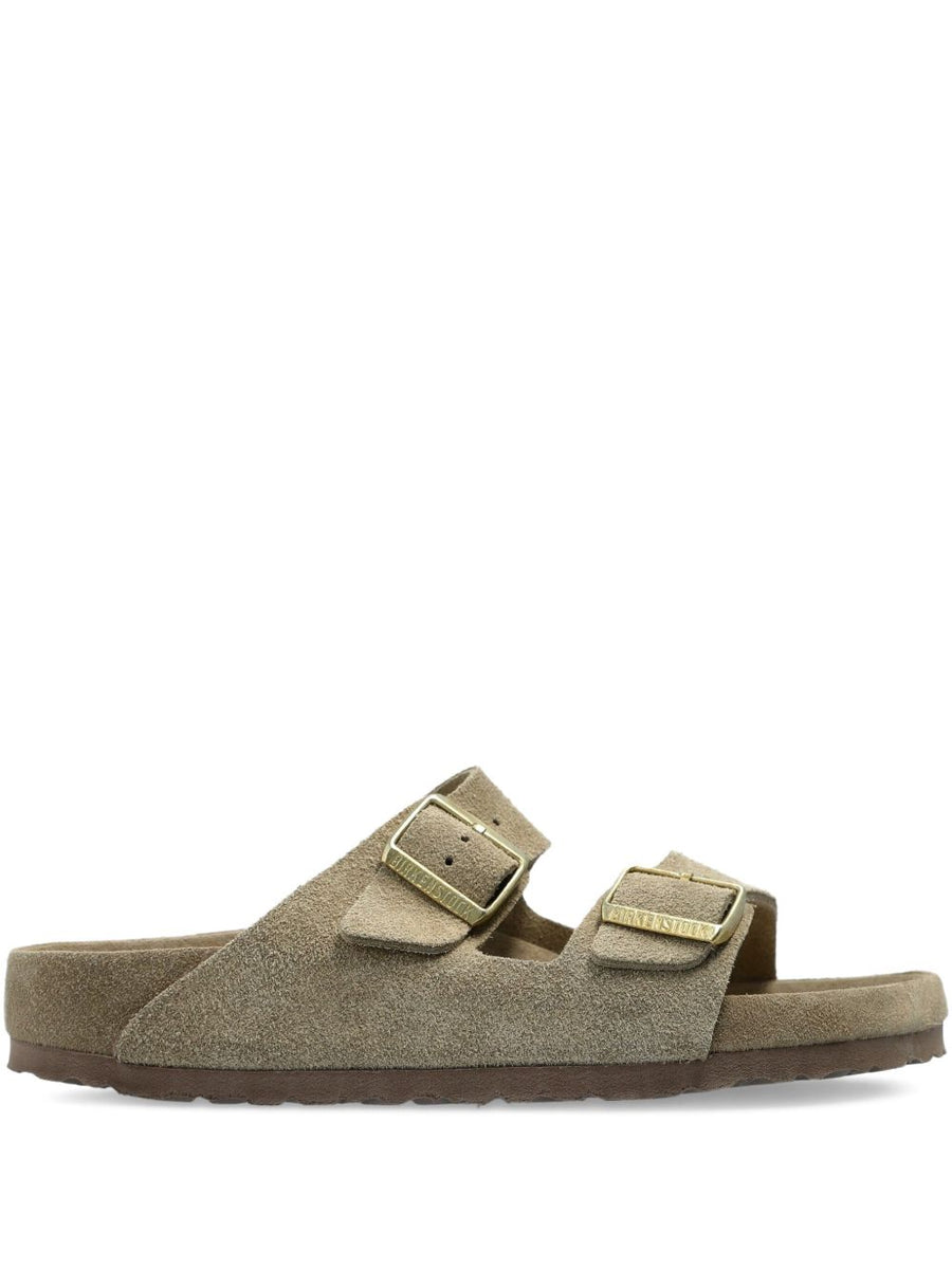 Birkenstock Arizona Grey Suede Sandals for Men All Day Comfort with Cushioned Footbed and Adjustable Double Buckle