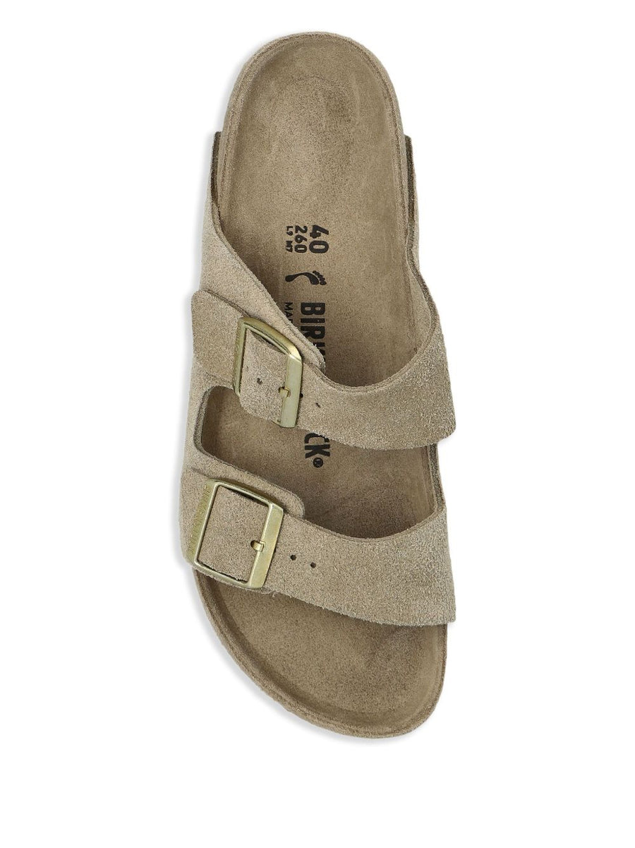 Birkenstock Arizona Grey Suede Sandals for Men All Day Comfort with Cushioned Footbed and Adjustable Double Buckle