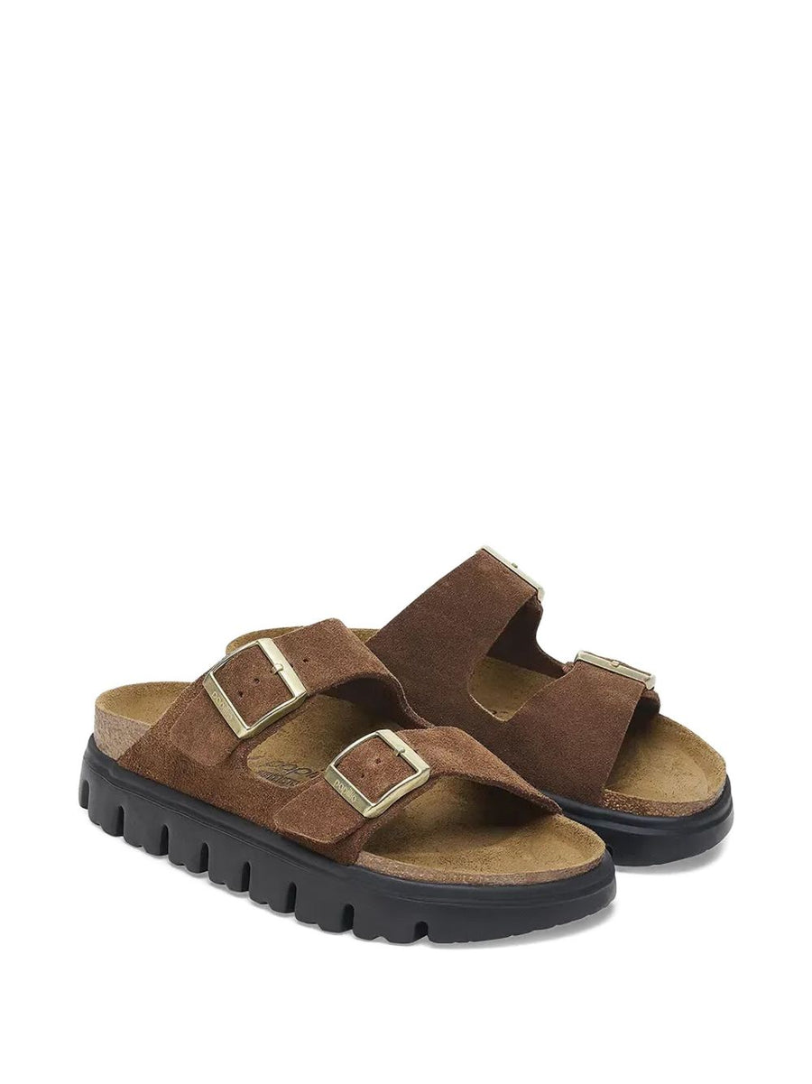 Birkenstock Arizona Soft Footbed Sandals Brown Narrow Fit Double Buckle