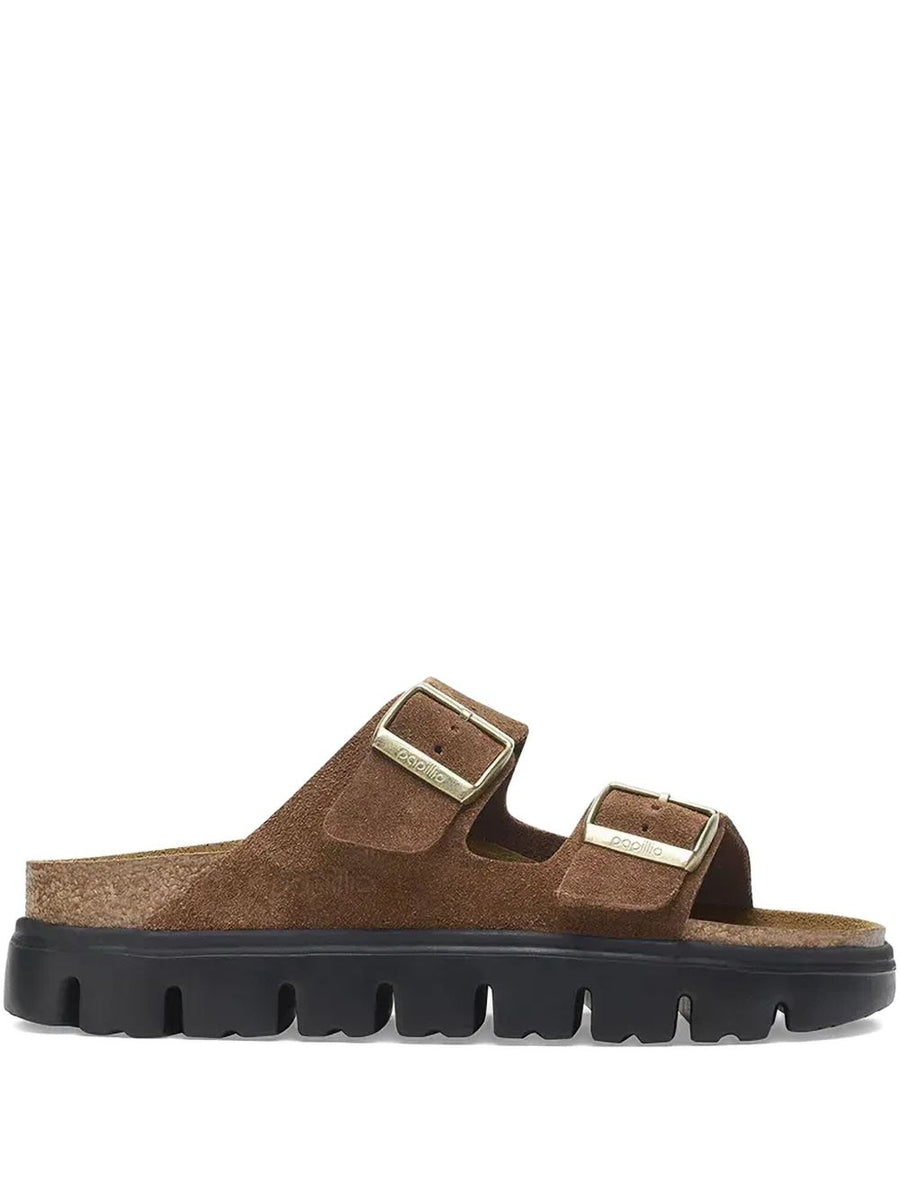 Birkenstock Arizona Soft Footbed Sandals Brown Narrow Fit Double Buckle