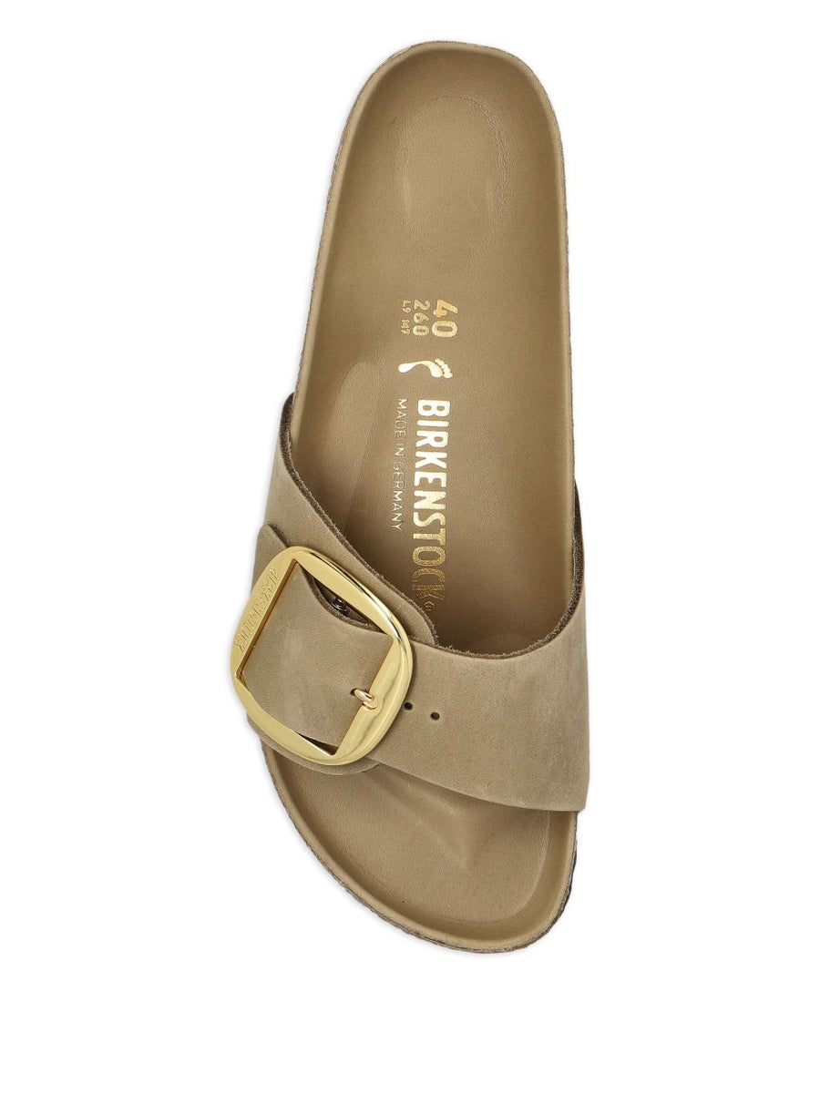 Birkenstock Madrid Big Buckle Sandals Tobacco Brown Leather Narrow Fit