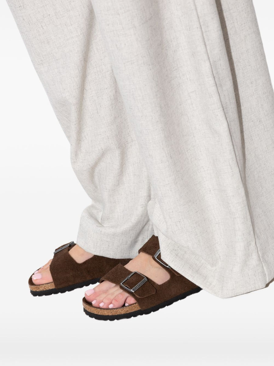 Birkenstock Arizona Narrow Fit Sandals Calf Leather Timeless For Men With Double Straps And Silver Buckle