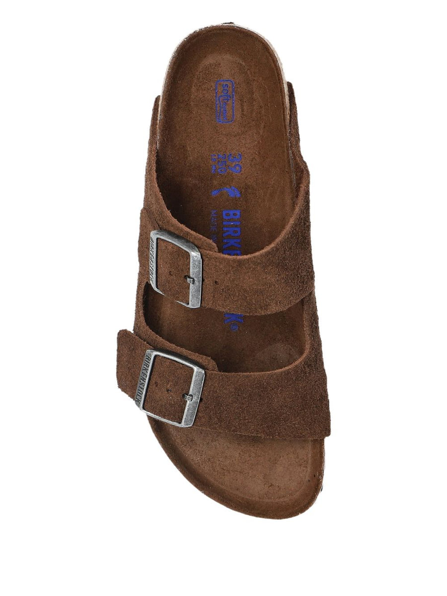 Birkenstock Arizona Narrow Fit Sandals Calf Leather Timeless For Men With Double Straps And Silver Buckle