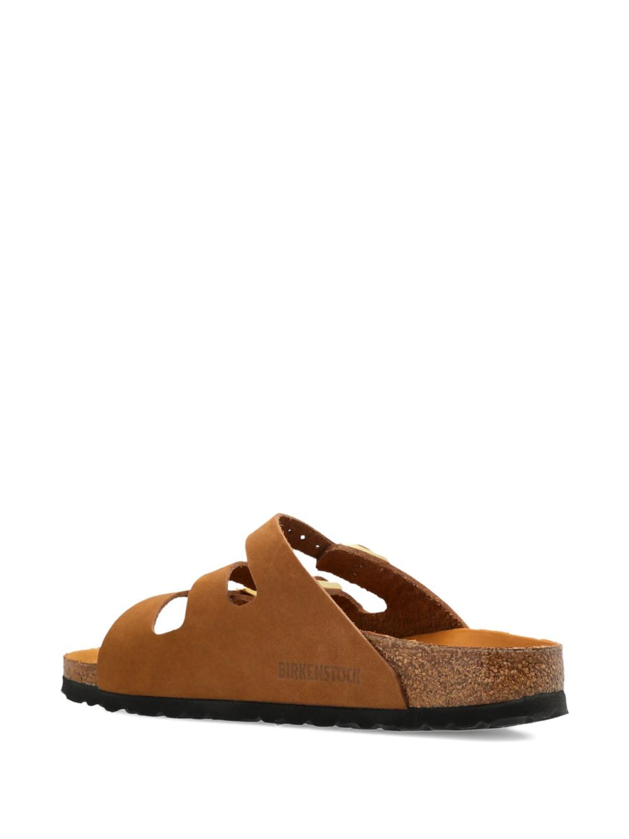 Birkenstock Florida Sandal for Women Narrow Fit With Mink Buckle Straps Open Toe Calf Leather