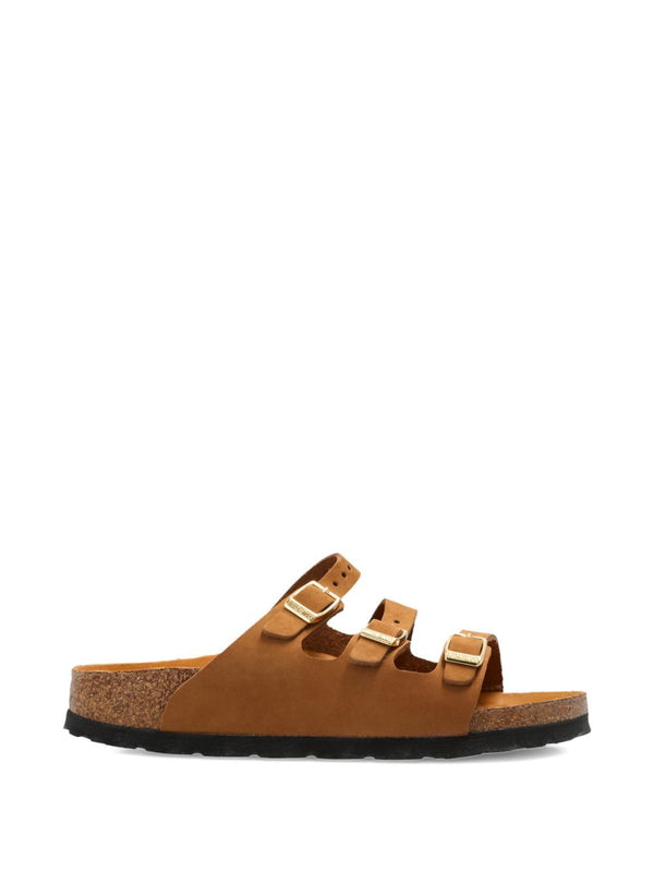 Birkenstock Florida Sandal for Women Narrow Fit With Mink Buckle Straps Open Toe Calf Leather