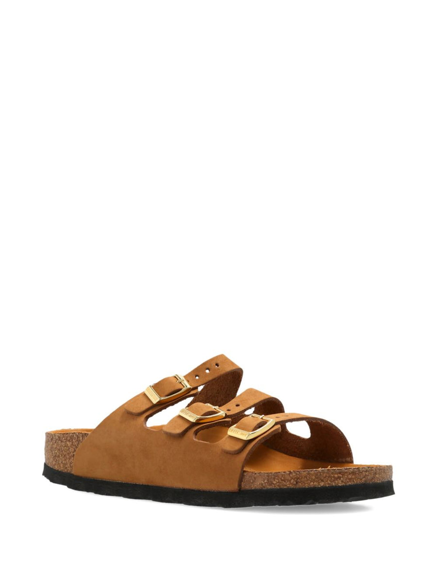 Birkenstock Florida Sandal for Women Narrow Fit With Mink Buckle Straps Open Toe Calf Leather