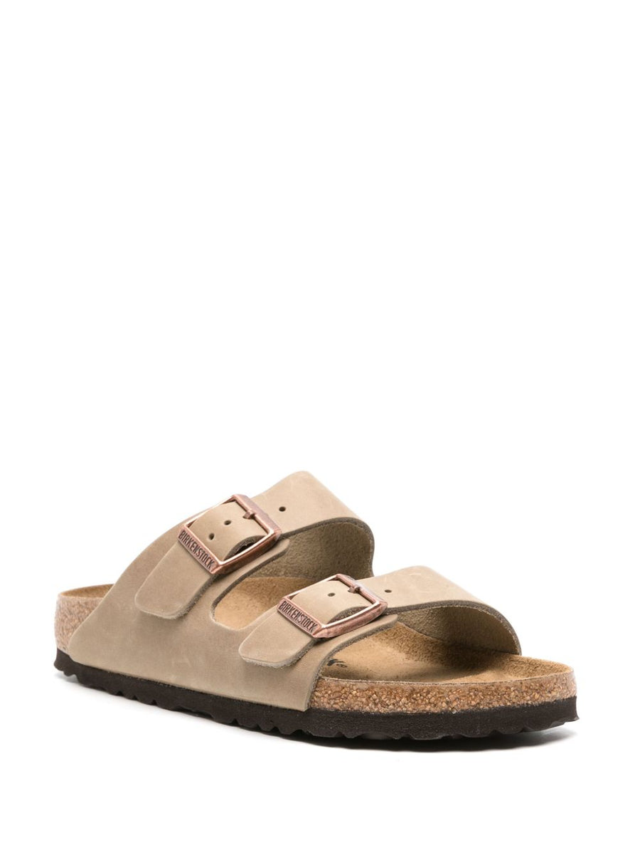 Birkenstock Arizona Sandals for Women Brown Suede Leather With Cork Footbed Narrow Fit