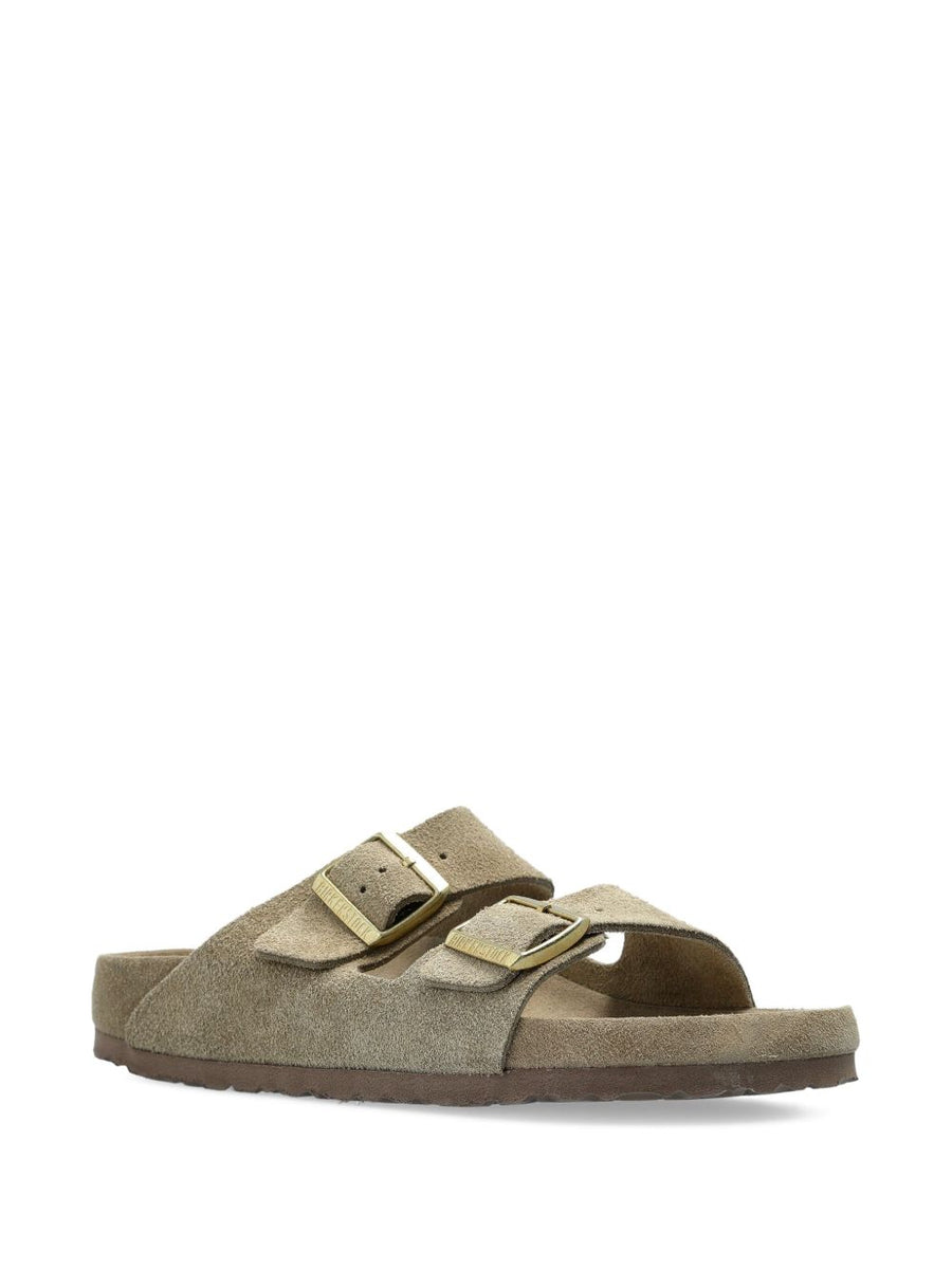 Birkenstock Arizona Sandals for Women With Cushioned Footbed Grey Calf Leather Narrow Fit