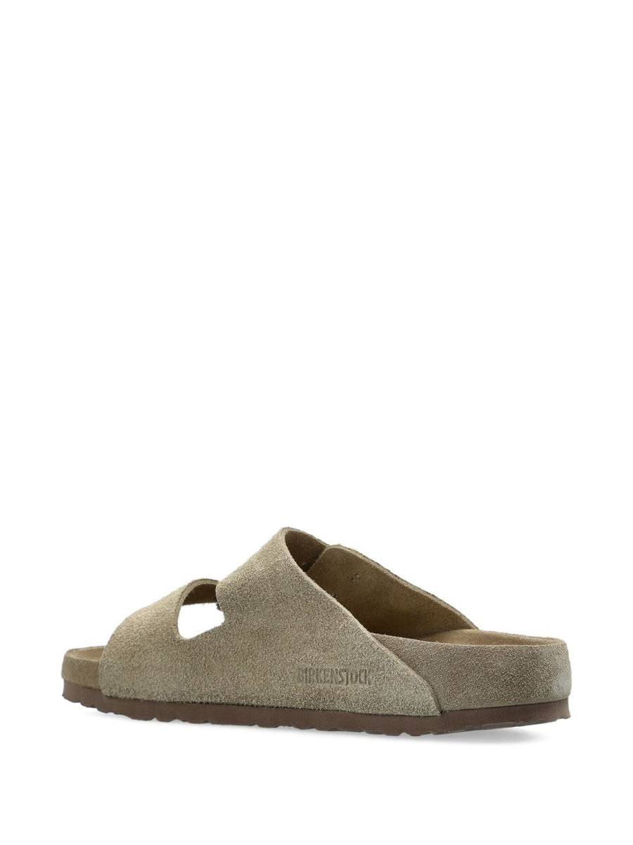 Birkenstock Arizona Sandals for Women With Cushioned Footbed Grey Calf Leather Narrow Fit