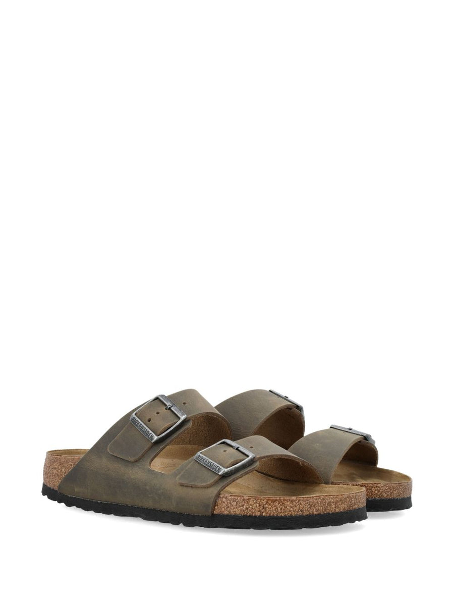 Birkenstock Arizona Leather Sandals For Women With Cork Footbed All-Day Comfort And Narrow Fit Adjustable Buckles