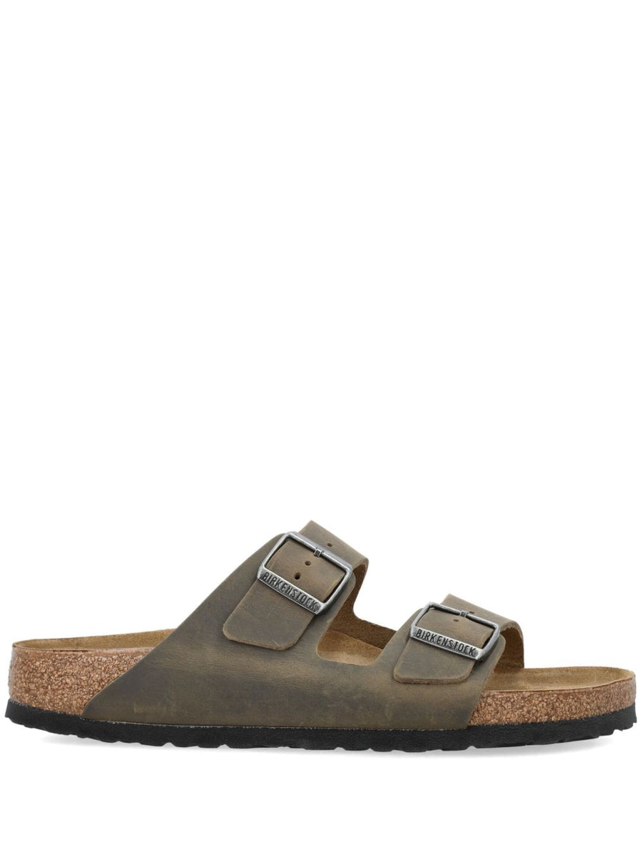 Birkenstock Arizona Leather Sandals For Women With Cork Footbed All-Day Comfort And Narrow Fit Adjustable Buckles