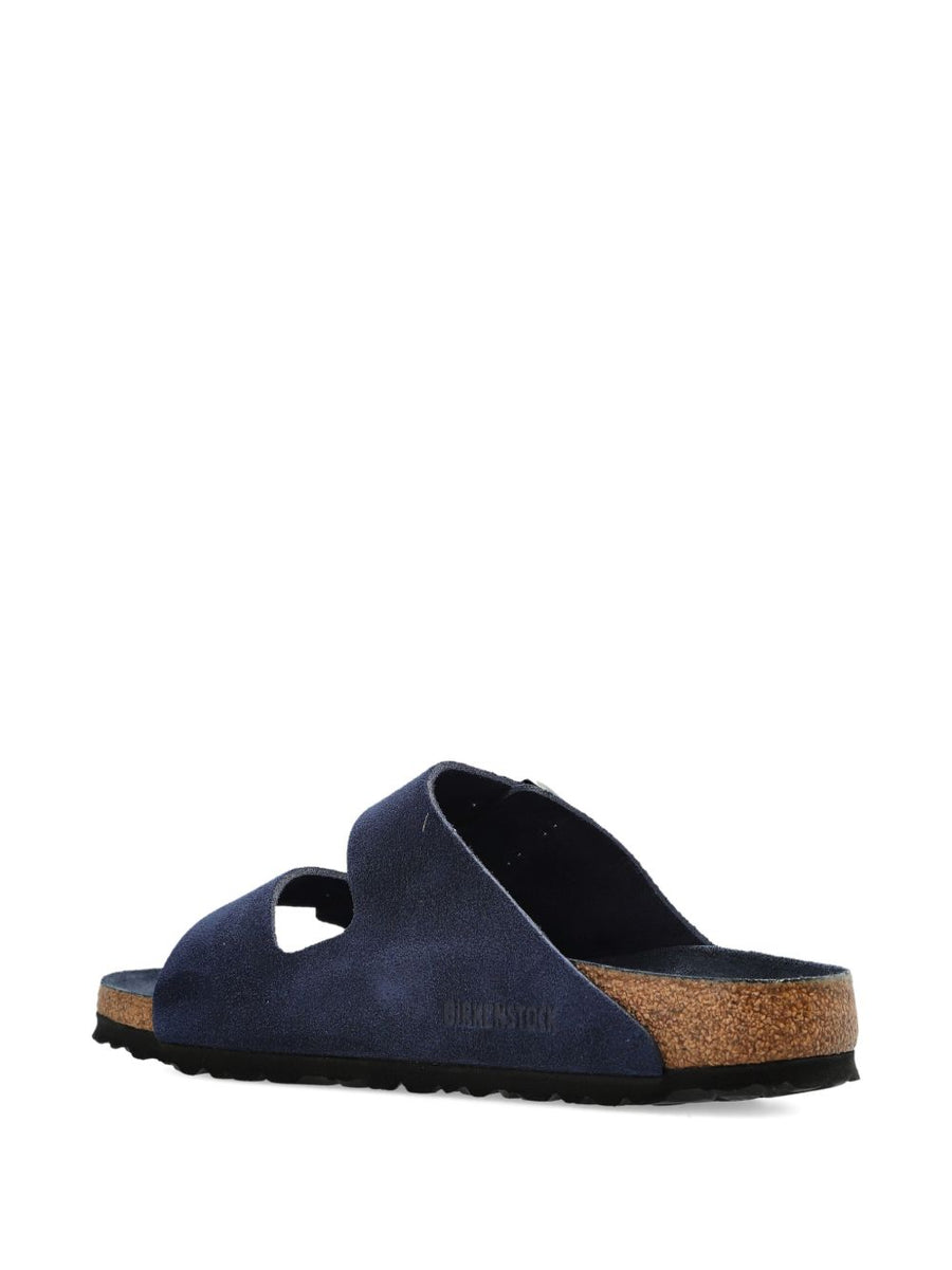 Birkenstock Arizona Soft Insole Sandals Navy Narrow Fit for Women Open Toe Buckle Straps Premium Comfort