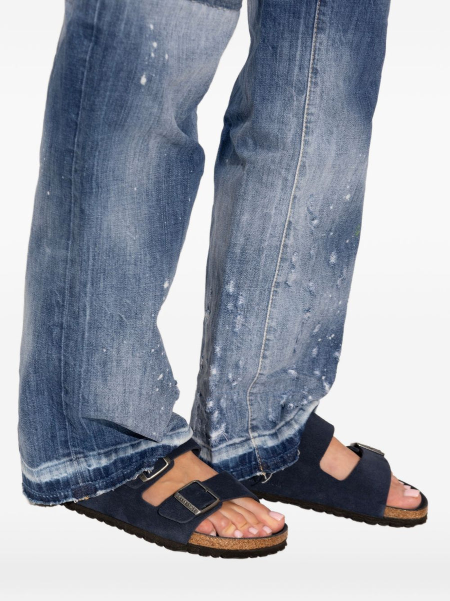 Birkenstock Arizona Soft Insole Sandals Navy Narrow Fit for Women Open Toe Buckle Straps Premium Comfort