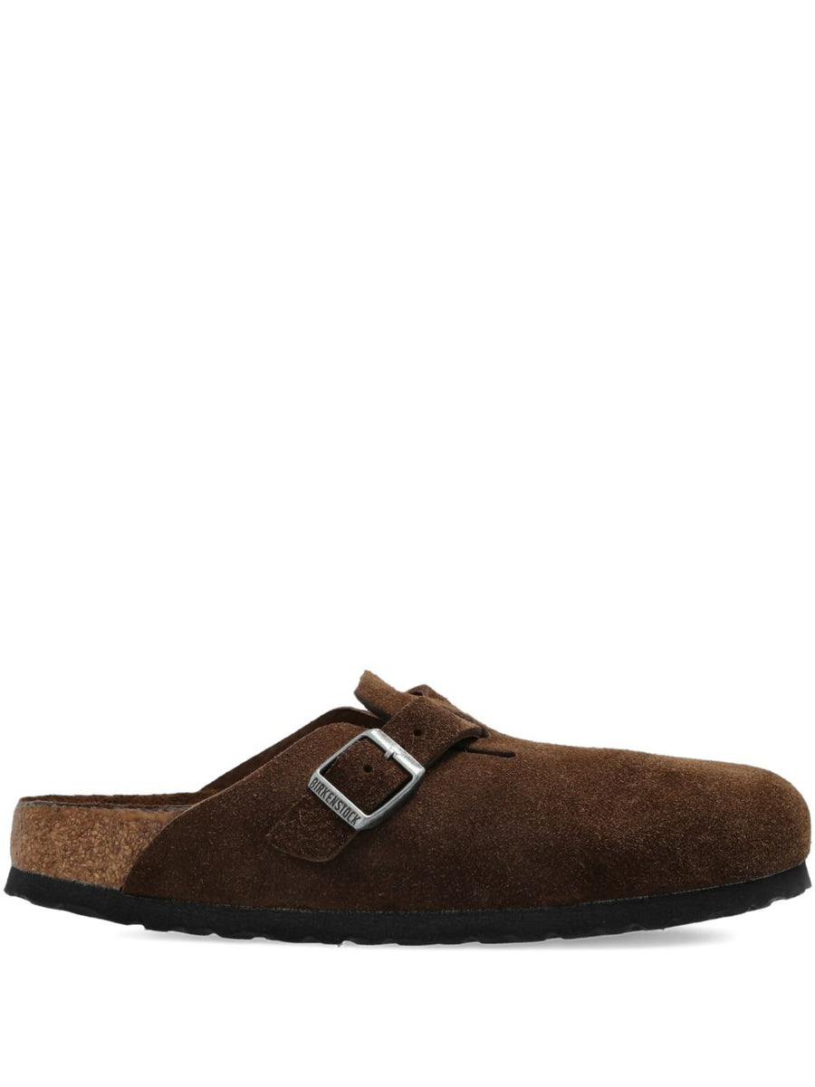 Birkenstock Boston Slippers For Women Calf Leather Narrow Fit All Day Comfort Double Buckle