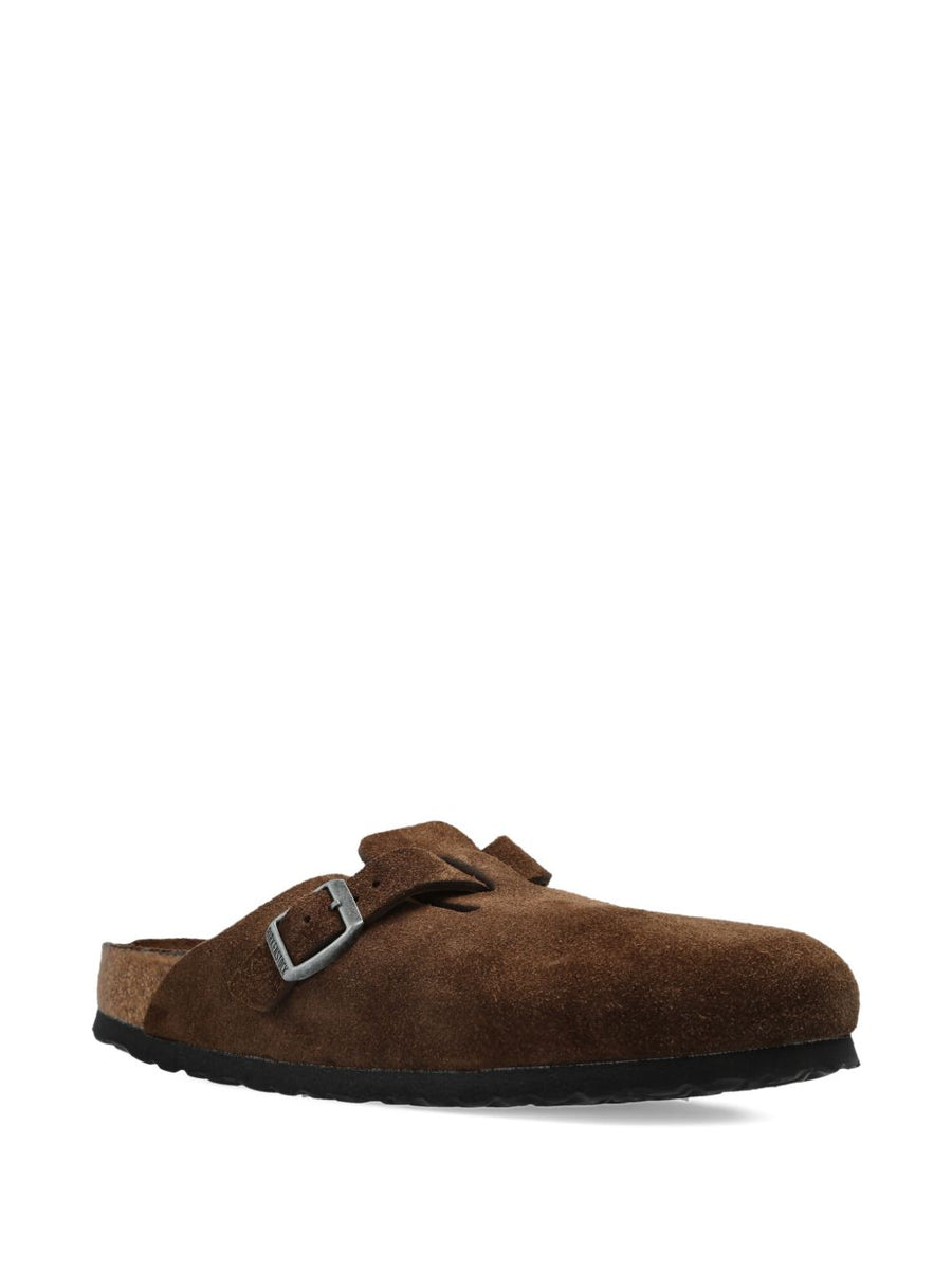 Birkenstock Boston Slippers For Women Calf Leather Narrow Fit All Day Comfort Double Buckle