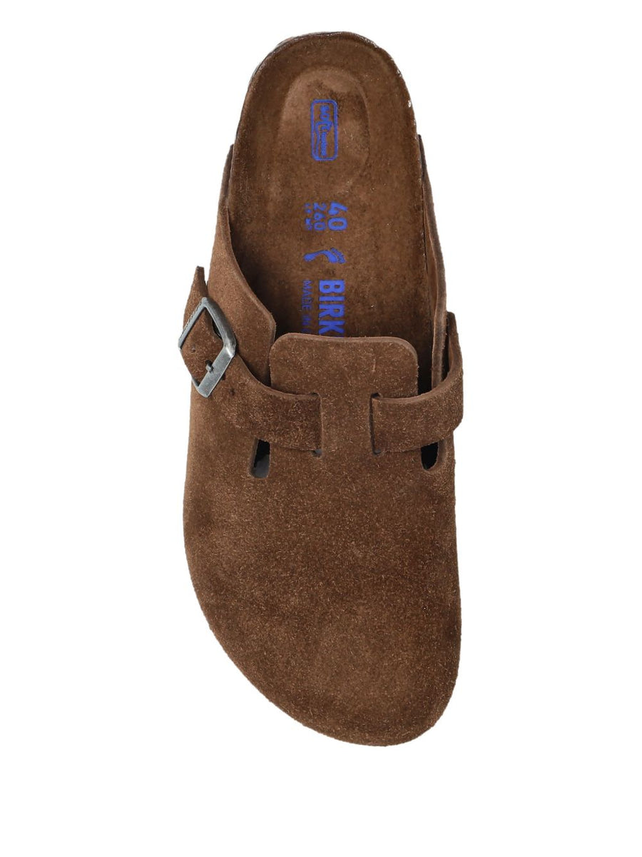 Birkenstock Boston Slippers For Women Calf Leather Narrow Fit All Day Comfort Double Buckle