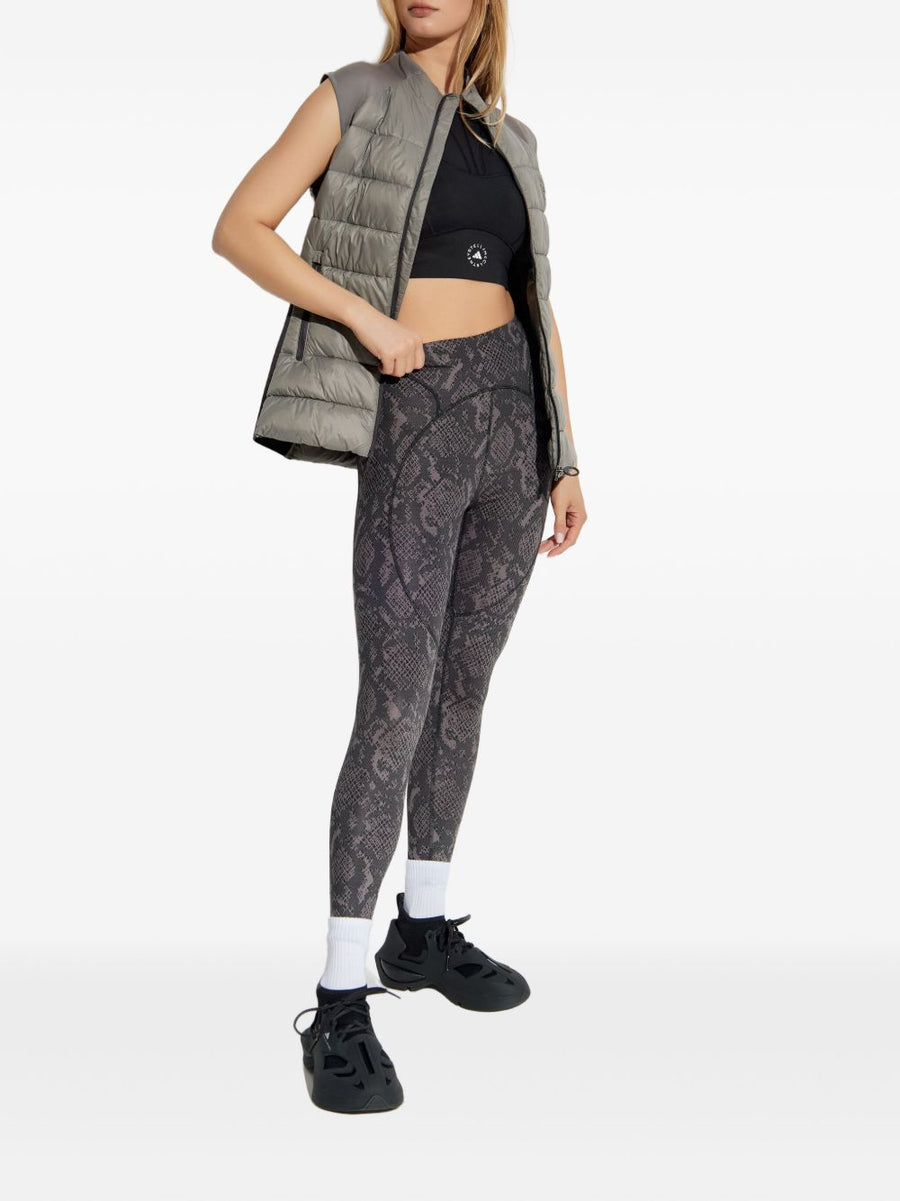 Adidas By Stella McCartney Bralette Top For Women Halterneck Open Back With Logo Detail In Black