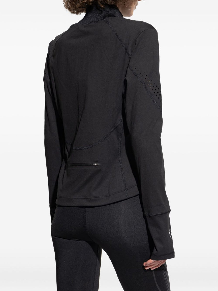 Adidas By Stella McCartney Zipped Sweatshirt For Women Premium High Neck With Laser Cut Panels