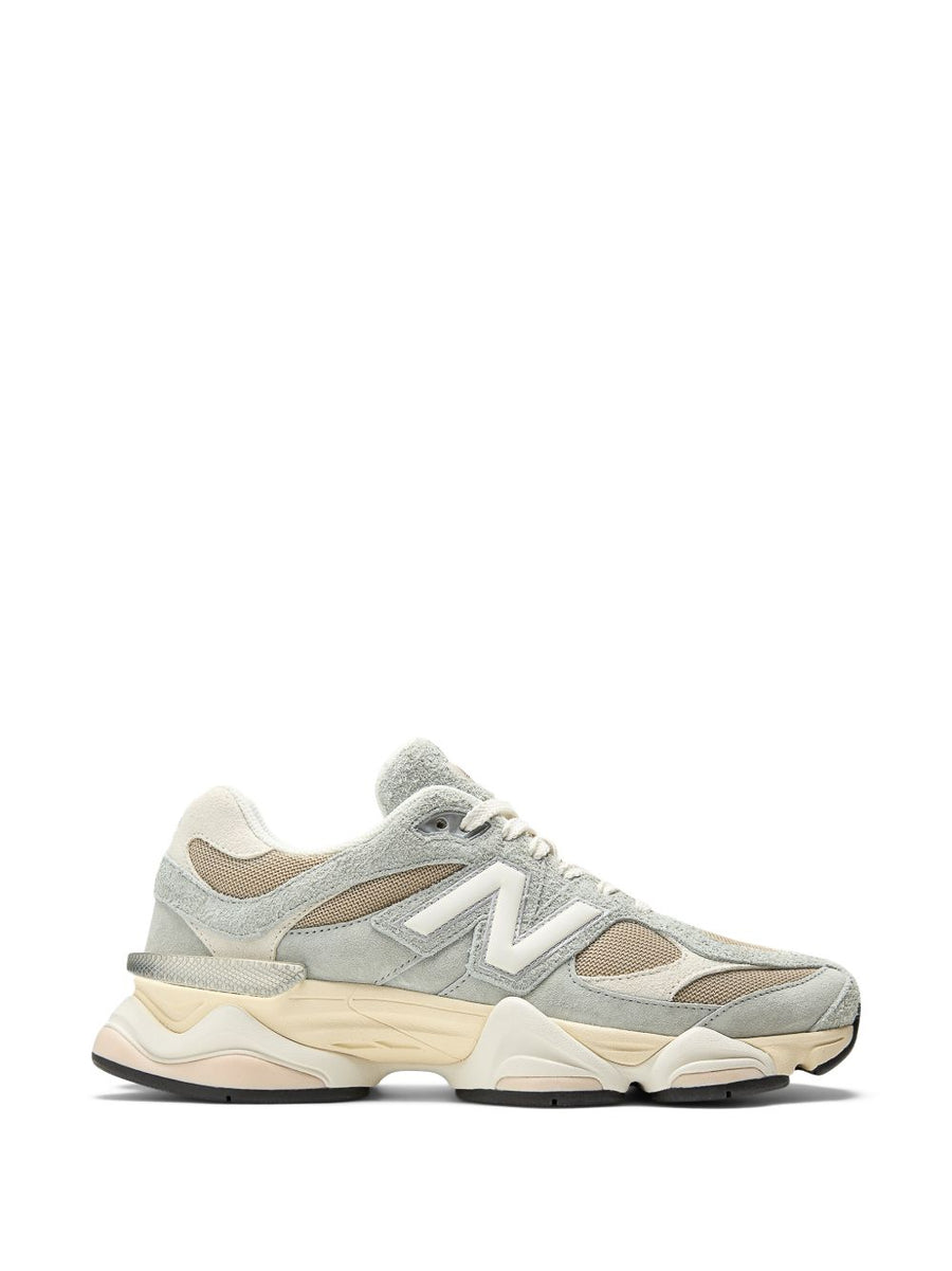 New Balance 9060 Sneaker Unisex All Day Comfort Streetwear Grey Mesh Beige Suede Overlays