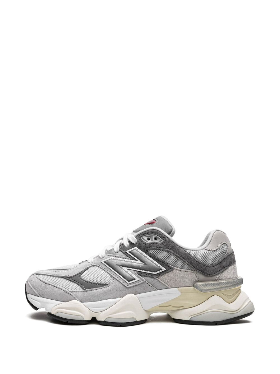 New Balance 9060 Sneakers Unisex Grey Mesh and Pig Leather Upper With ABZORB Cushioning For Street Style