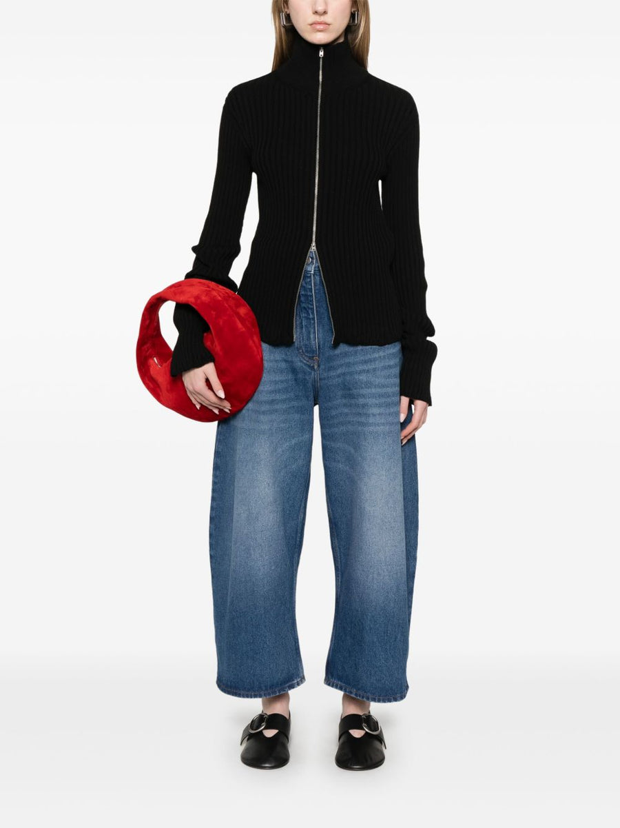 Chalco Cropped Jeans Navy Cotton By Studio Nicholson PRE For Women Minimal Tailored Versatile Style