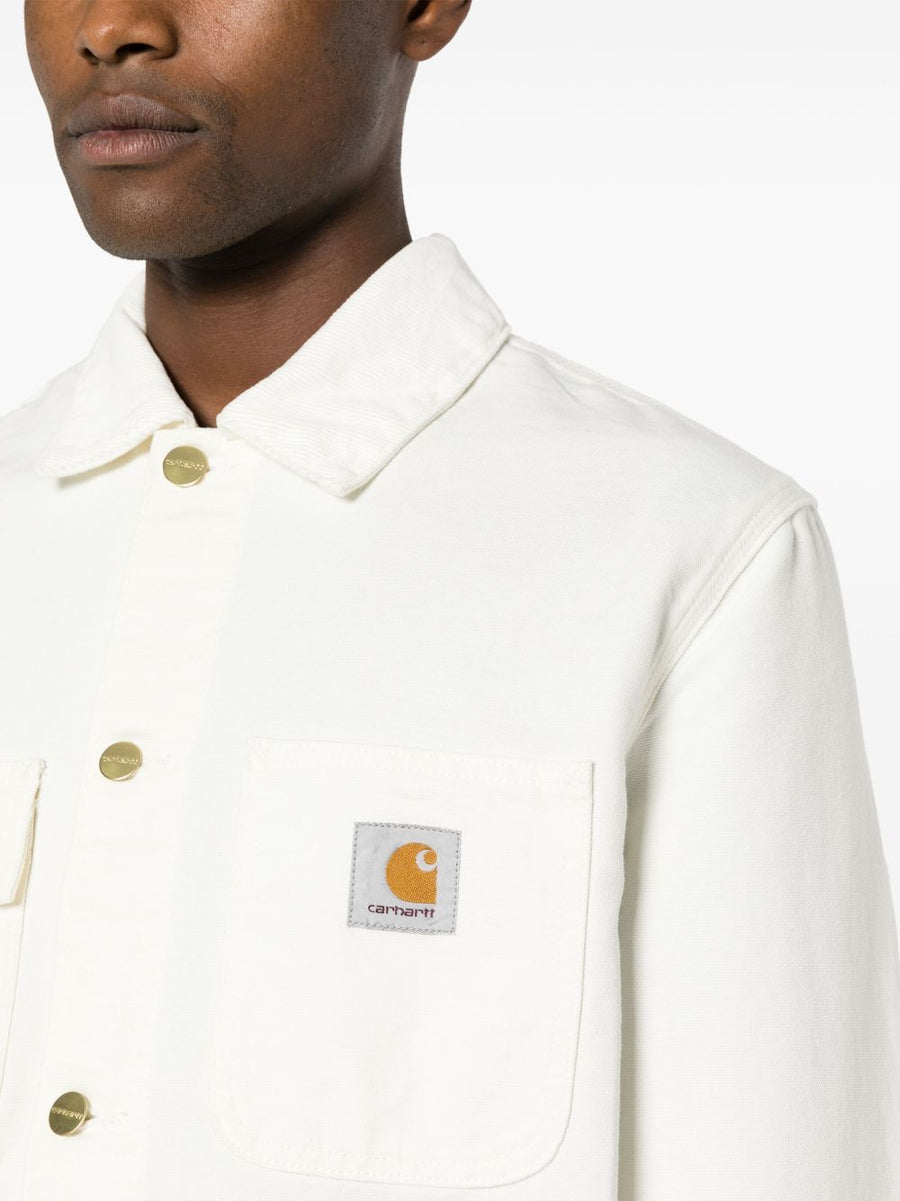 Carhartt WIP Organic Cotton Overshirt For Men Milk White Durable Layering Classic