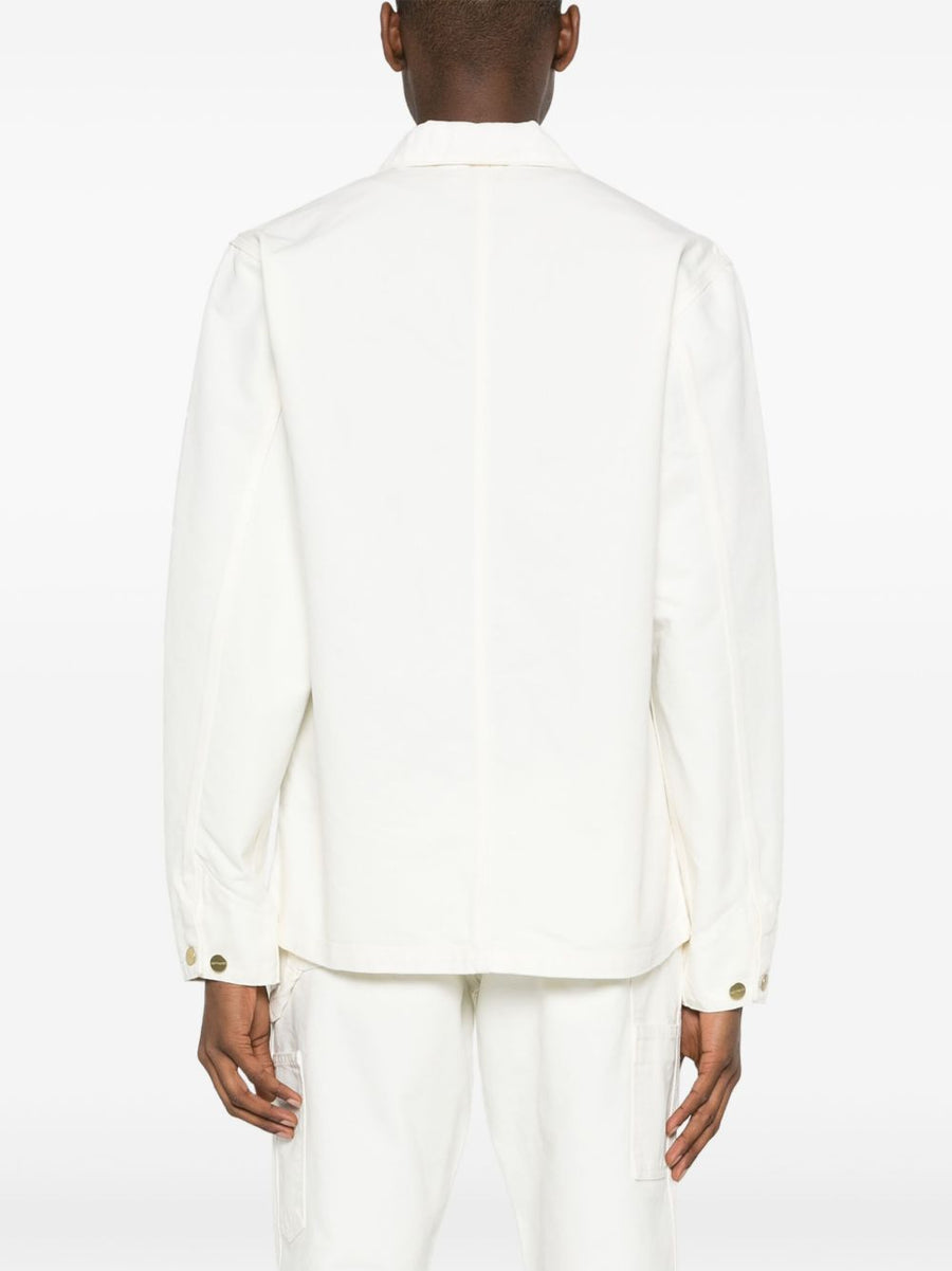 Carhartt WIP Organic Cotton Overshirt For Men Milk White Durable Layering Classic