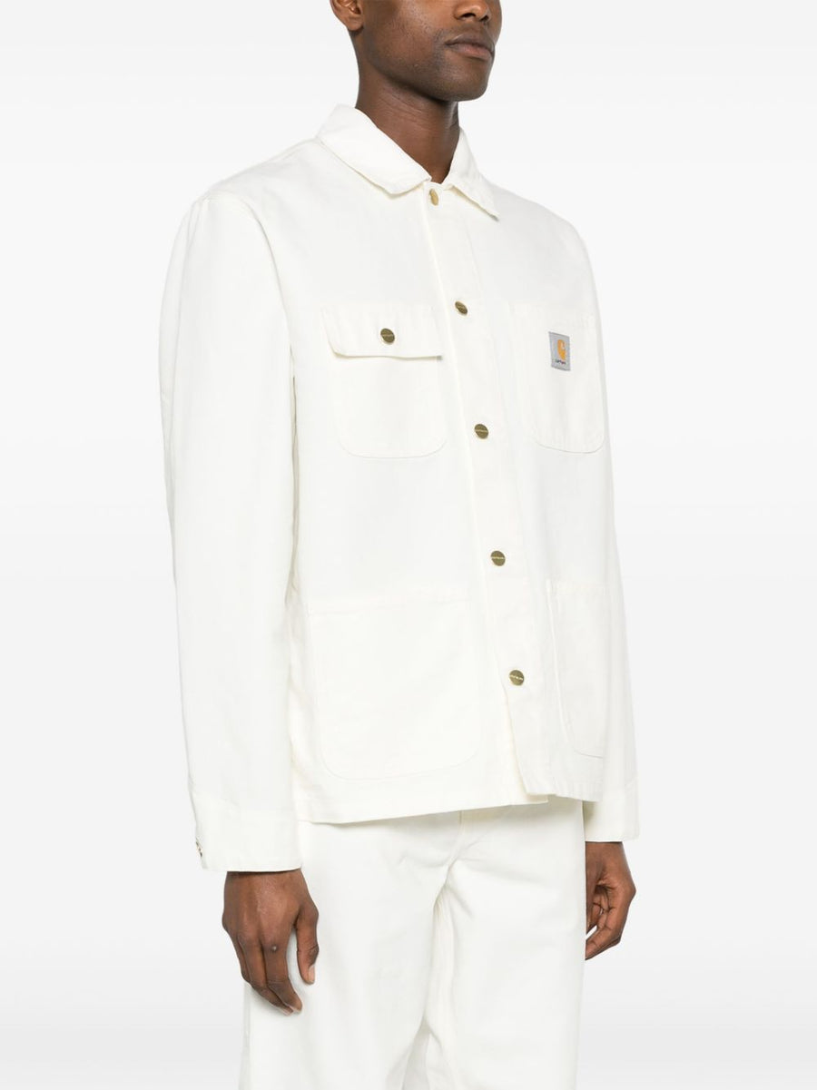 Carhartt WIP Organic Cotton Overshirt For Men Milk White Durable Layering Classic