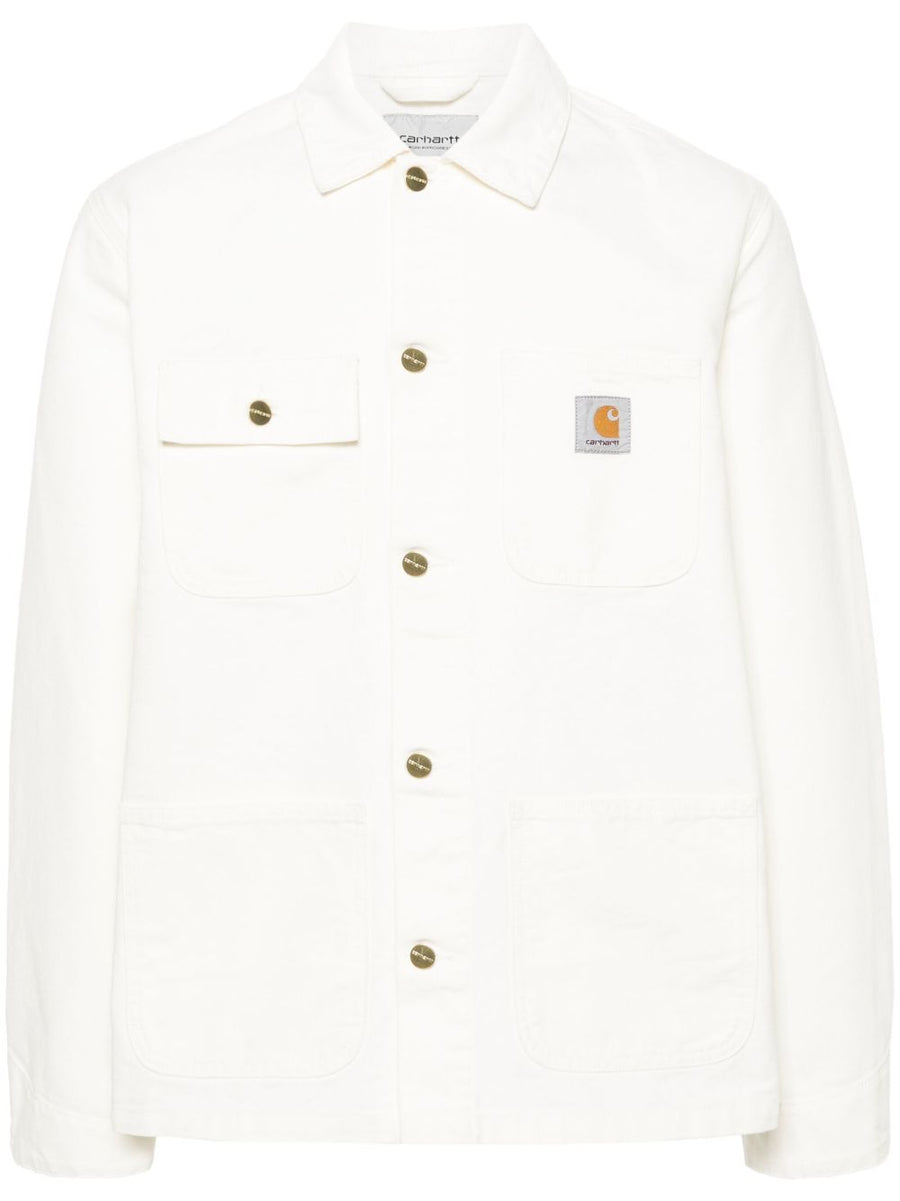Carhartt WIP Organic Cotton Overshirt For Men Milk White Durable Layering Classic