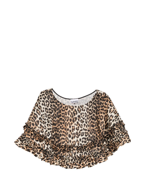 Ganni Nylon mini skirt