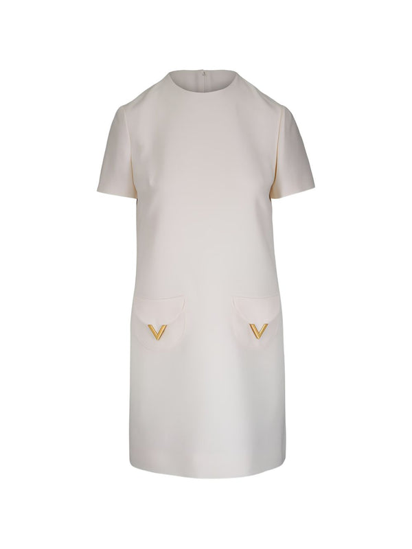 Valentino VLogo Signature wool and silk dress