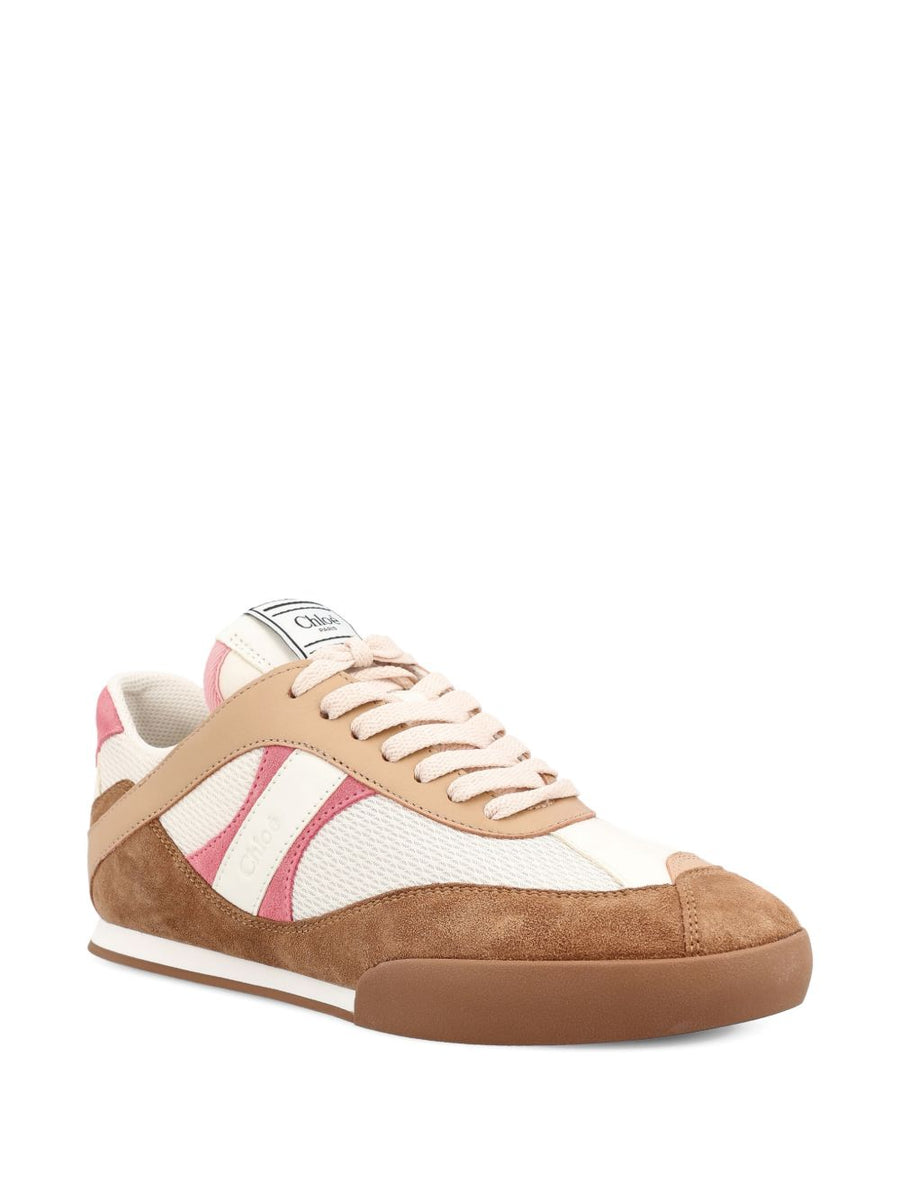 Chloé Kick Sneakers Pink Bold Aesthetic with Logo Back Tongue Details For Women Cushioned Oversized Sole