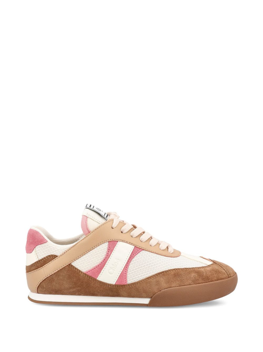 Chloé Kick Sneakers Pink Bold Aesthetic with Logo Back Tongue Details For Women Cushioned Oversized Sole