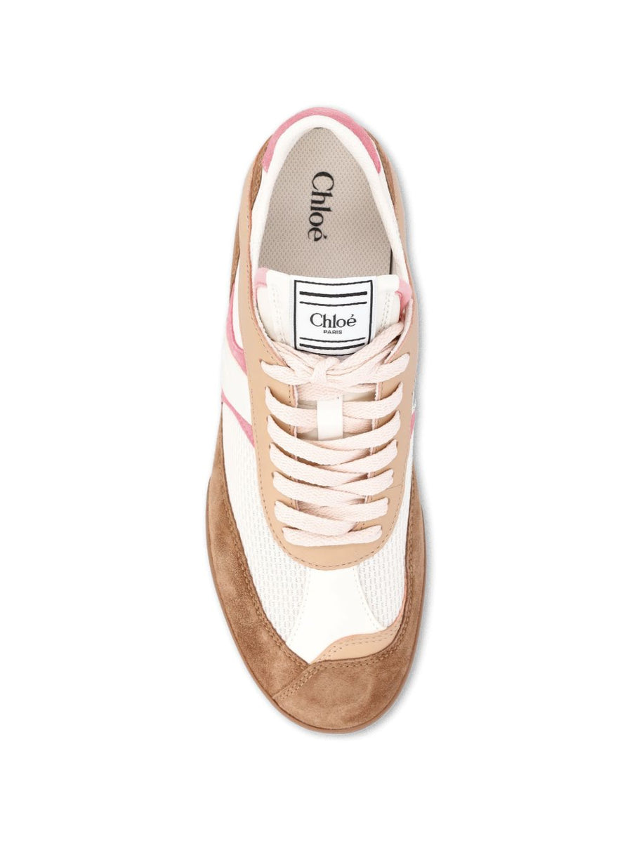Chloé Kick Sneakers Pink Bold Aesthetic with Logo Back Tongue Details For Women Cushioned Oversized Sole