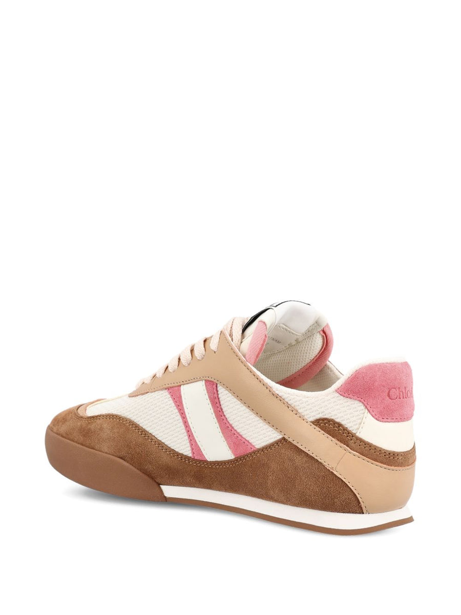 Chloé Kick Sneakers Pink Bold Aesthetic with Logo Back Tongue Details For Women Cushioned Oversized Sole