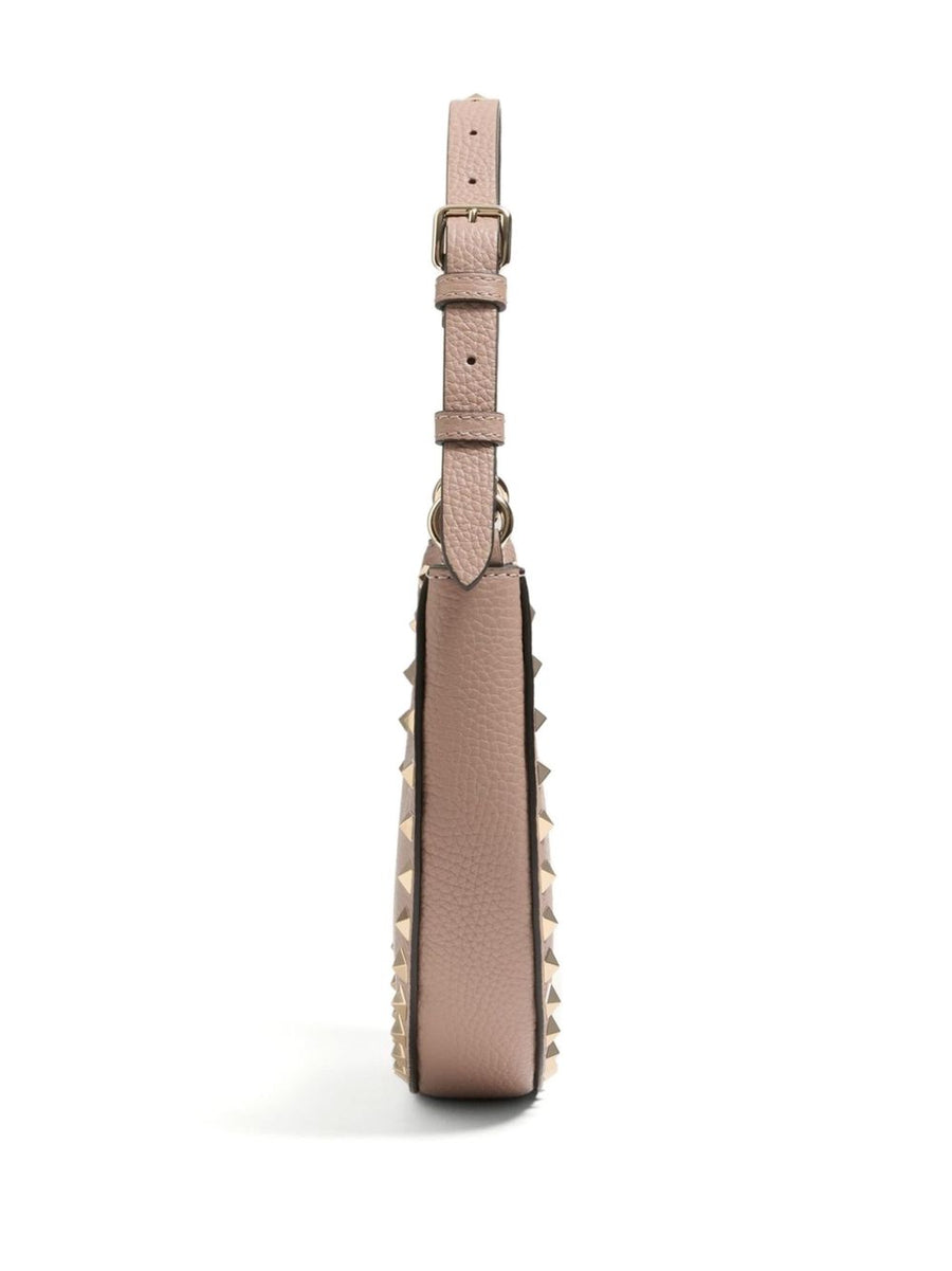 Valentino Garavani Rockstud Hobo Mini Bag Powder Calf Leather Clutch for Women Day to Night