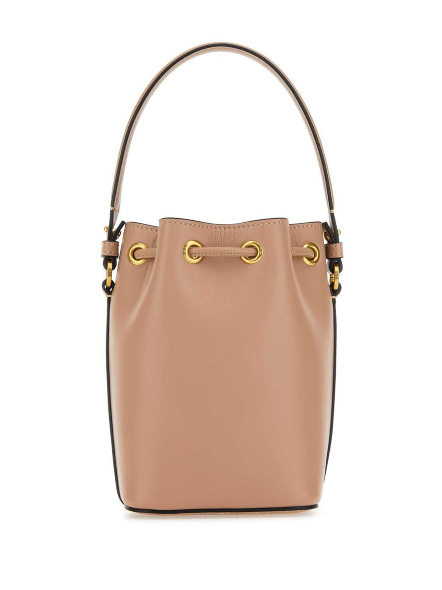 Valentino Garavani VLogo Mini Bucket Bag For Women Luxurious Calf Leather Drawstring Closure