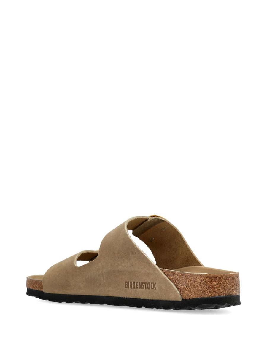 Birkenstock Arizona Sandals For Women Tobacco Brown Leather Two Straps Double Buckle With Cork Footbed Comfort