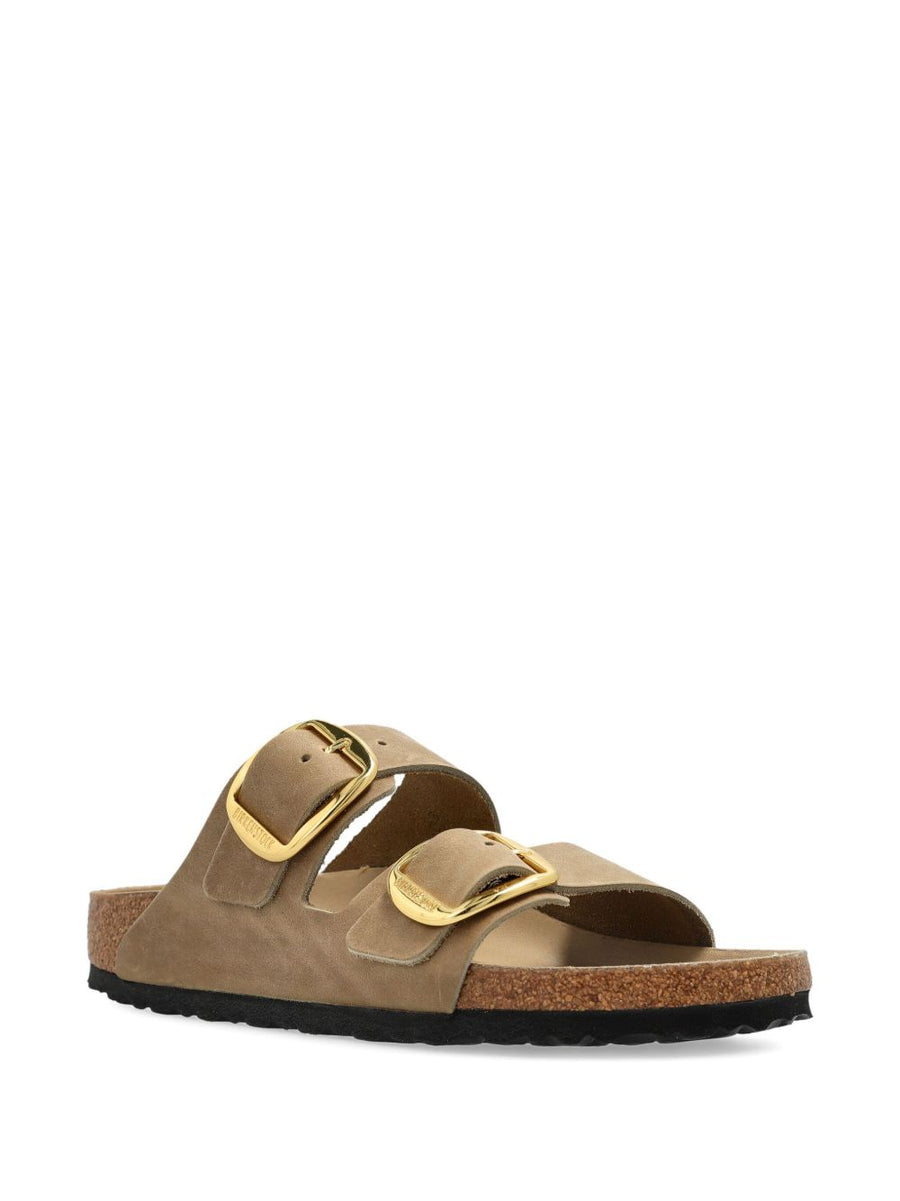 Birkenstock Arizona Sandals For Women Tobacco Brown Leather Two Straps Double Buckle With Cork Footbed Comfort