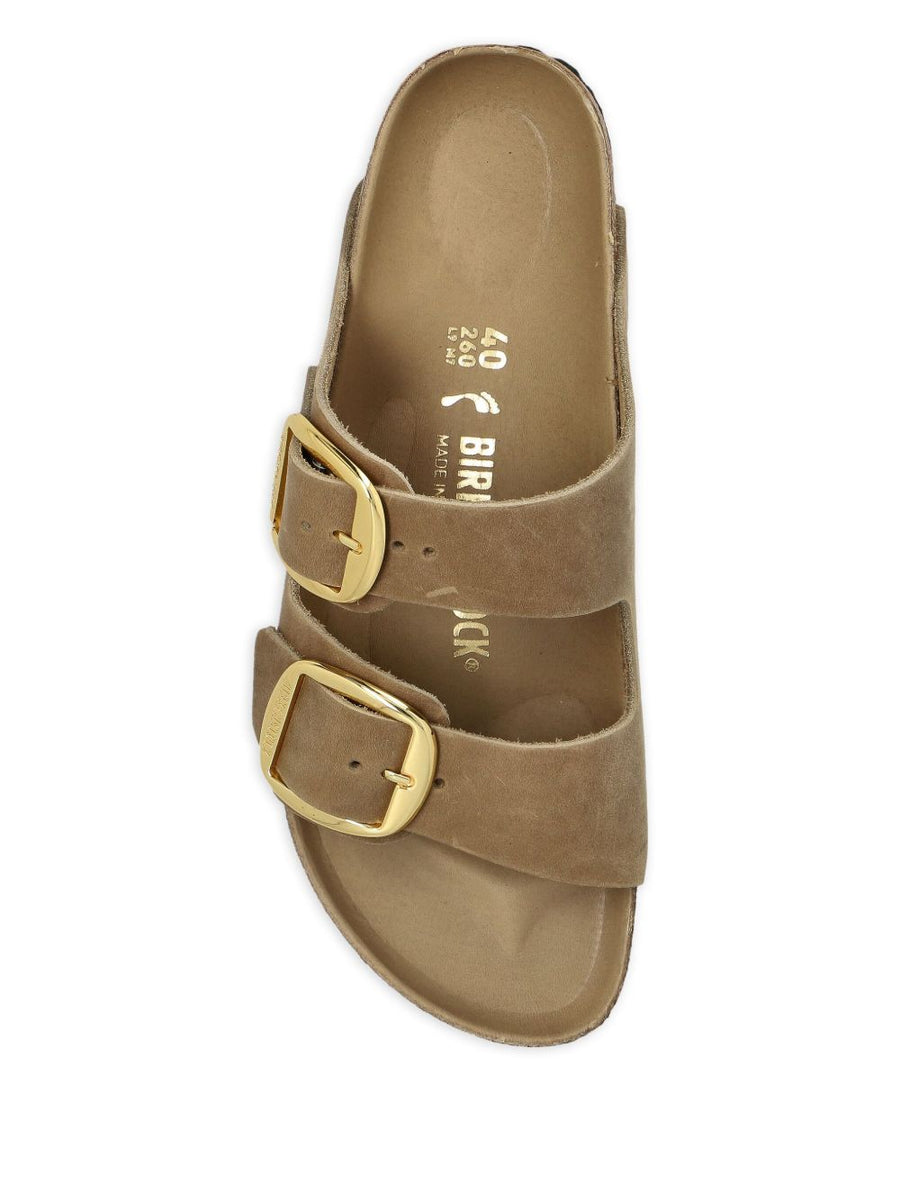 Birkenstock Arizona Sandals For Women Tobacco Brown Leather Two Straps Double Buckle With Cork Footbed Comfort